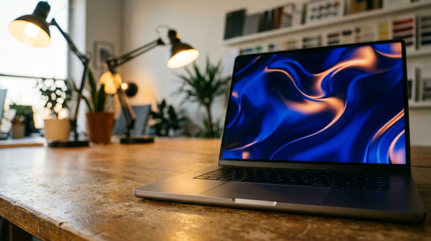 Laptop met een modern webdesign